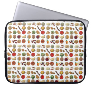 Illustratie van de Indiase voedselverwerkende indu Laptop Sleeve