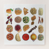 Illustratie van de Indiase voedselverwerkende indu Legpuzzel (Horizontaal)