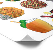 Illustratie van de Indiase voedselverwerkende indu Poster (Hoek)