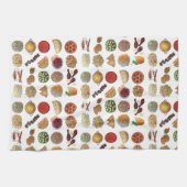 Illustratie van de Indiase voedselverwerkende indu Theedoek (Horizontaal)