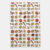 Illustratie van de Indiase voedselverwerkende indu Theedoek (Verticaal)