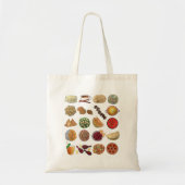 Illustratie van de Indiase voedselverwerkende indu Tote Bag (Voorkant)