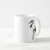 Illustratie van de inktkraan – Zen Coffee Mok (Voorkant rechts)