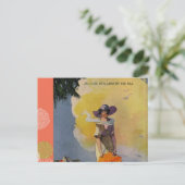 illustratie van de jaren 1900: door het Zee Briefkaart (Staand voorkant)