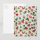 Illustratie van de kerstbekroningen feestdagenkaart (Voorkant / Achterkant)