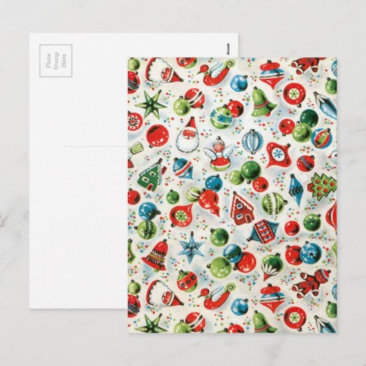 Illustratie van de kerstbekroningen feestdagenkaart (Voorkant / Achterkant)