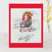Illustratie van de kerstfeestdag kaart (Gele Bloem)