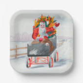 Illustratie van de kerstfeestdag papieren bordje (Voorkant)