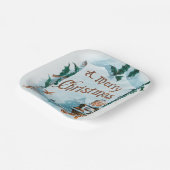 Illustratie van de kerstfeestdag papieren bordje (Gebogen)