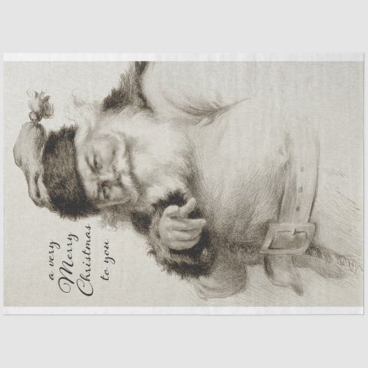 illustratie van de Kerstman Tissuepapier (Voorkant)