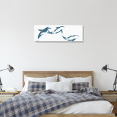 Illustratie van de Killer Whales (Orcinus orca) Canvas Afdruk (Insitu (Slaapkamer))