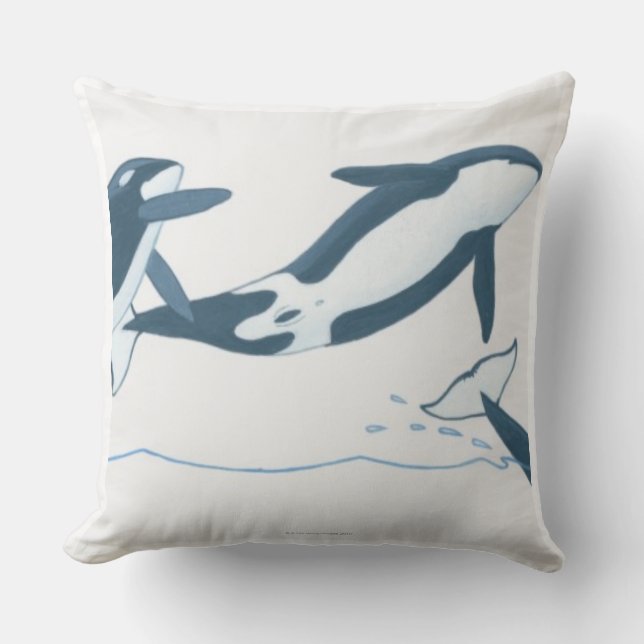 Illustratie van de Killer Whales (Orcinus orca) Kussen (Voorkant)