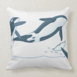 Illustratie van de Killer Whales (Orcinus orca) Kussen