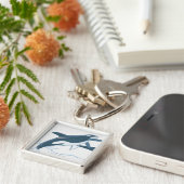 Illustratie van de Killer Whales (Orcinus orca) Sleutelhanger (Zijkant)