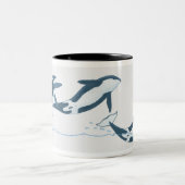 Illustratie van de Killer Whales (Orcinus orca) Tweekleurige Koffiemok (Center)