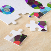 Illustratie van de kleurenillustratie Turquoise Fl Legpuzzel (Zijkant)