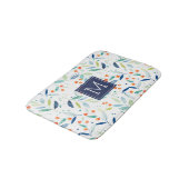 Illustratie van de kleurrijke botanische Waterverv Badmat (Gekanteld)