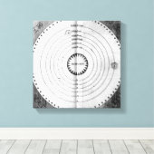 Illustratie van de kosmos canvas afdruk (Insitu (Houten vloer))