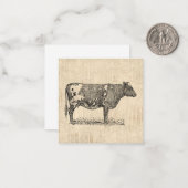  illustratie van de Kunst van de Koe met de Achter Notitiekaartje (Voorkant / Achterkant in situ)