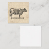  illustratie van de Kunst van de Koe met de Achter Notitiekaartje (Voorkant / Achterkant)