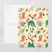 Illustratie van de lentestuin briefkaart (Voorkant / Achterkant)