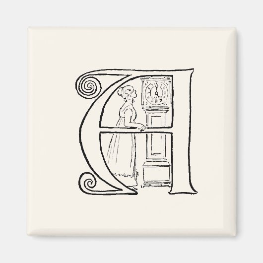  illustratie van de letter A Magneet (Voorkant)