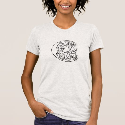 illustratie van de letter c t-shirt (Voorkant)