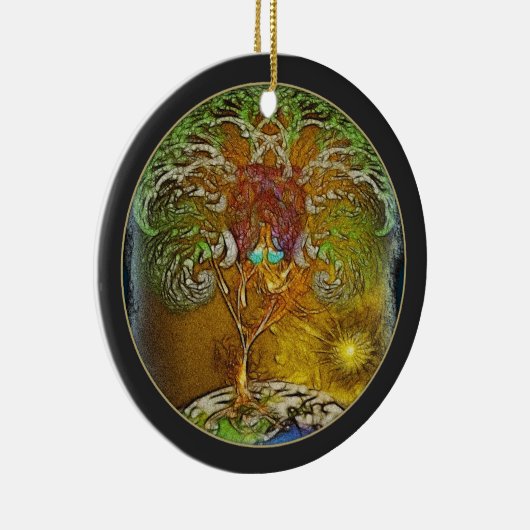 Illustratie van de levensstructuur keramisch ornament (Rechts)