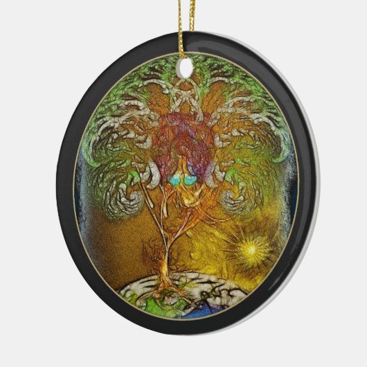 Illustratie van de levensstructuur keramisch ornament (Links)