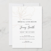Illustratie van de lijnkunstbridal luncheon-uitnod kaart (Voorkant)