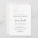 Illustratie van de lijnkunstbridal luncheon-uitnod kaart<br><div class="desc">Deze brudale luncheon-uitnodiging bevat een geïllustreerde lijntekenbloem in beige met eenvoudige en elegante typografie. Het is stijlvol en geschikt voor elk seizoen. Voor meer geavanceerde aanpassing van dit ontwerp,  te klikken gelieve de "meer"verbinding aanpassen. Overeenkomende objecten zijn ook beschikbaar.</div>