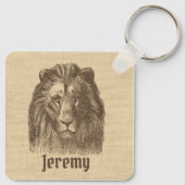  illustratie van de Lion op Aangepersonaliseerde B Sleutelhanger (Achterkant)