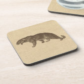 Illustratie van de  luipaard over de overlapping bier onderzetter (Linkerzijde)