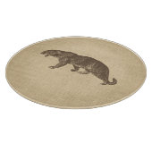 Illustratie van de  luipaard over de overlapping snijplank (Hoek)