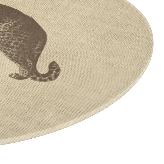 Illustratie van de  luipaard over de overlapping snijplank (Hoek)