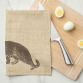 Illustratie van de  luipaard over de overlapping theedoek (Quarter Fold)