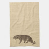 Illustratie van de  luipaard over de overlapping theedoek (Verticaal)