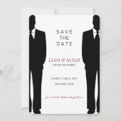 Illustratie van de Mannen in Suit Save The Date (Voorkant)