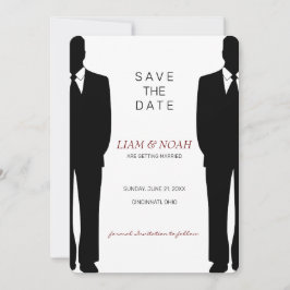 Illustratie van de Mannen in Suit Save The Date
