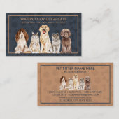 Illustratie van de marine Paws Dogs Cats Pet Visitekaartje (Voorkant / Achterkant)