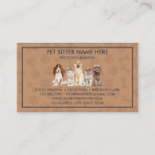 Illustratie van de marine Paws Dogs Cats Pet Visitekaartje (Achterkant)