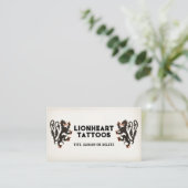 Illustratie van de middeleeuwse leeuw visitekaartje (Staand voorkant)