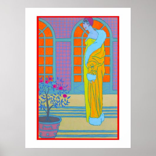 Illustratie van de Mode Art Deco door George Barbi Poster (Voorkant)
