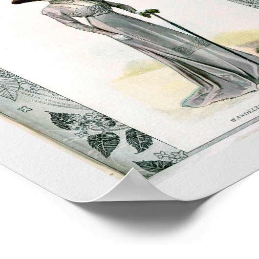 Illustratie van de  Mode Elite Lady Poster (Hoek)