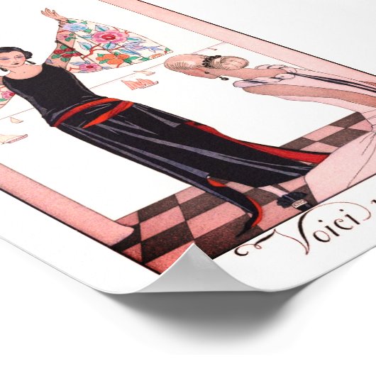 illustratie van de mode George Barbier Poster (Hoek)
