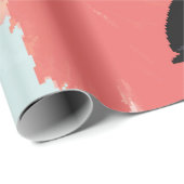 illustratie van de mode met roze flamingoflami cadeaupapier (Rol Hoek)