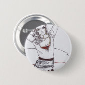 illustratie van de mode van de ozonrok ronde button 5,7 cm (Voorkant /achterkant)