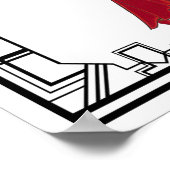 Illustratie van de Mode van de  rode kurkever Poster (Hoek)