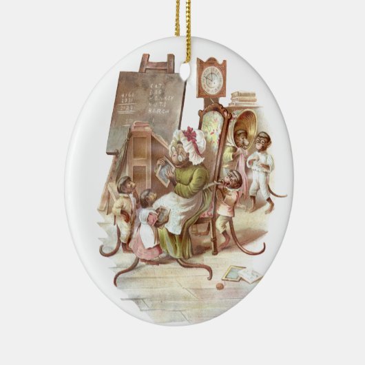 Illustratie van de Monkey School  Keramisch Ornament (Rechts)