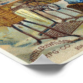 Illustratie van de  naaimachine poster (Hoek)